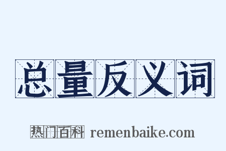 总量反义词是什么意思的图片